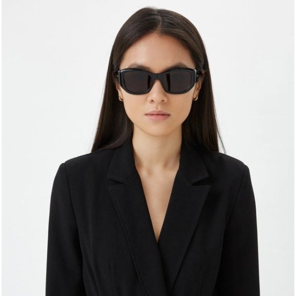 FINAL PRICE NEWEST SAINT LAURENT SL498 001 BLACK SUNGLASSES - Picture 4 of 12